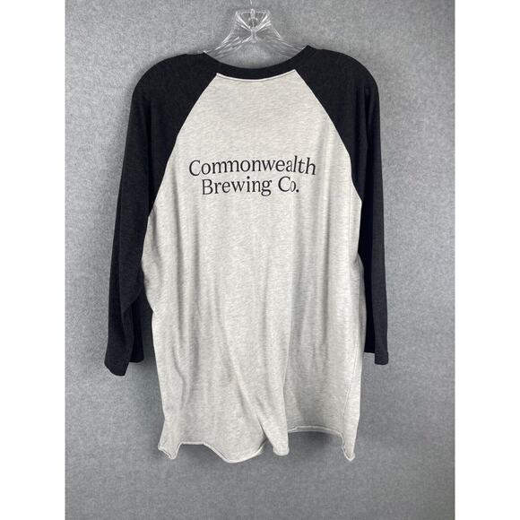 Next Level Commonwealth Brewing Beer Shirt Men's 2XL Baseball 3/4‎ Sleeve Tee - Picture 3 of 6